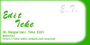 edit teke business card